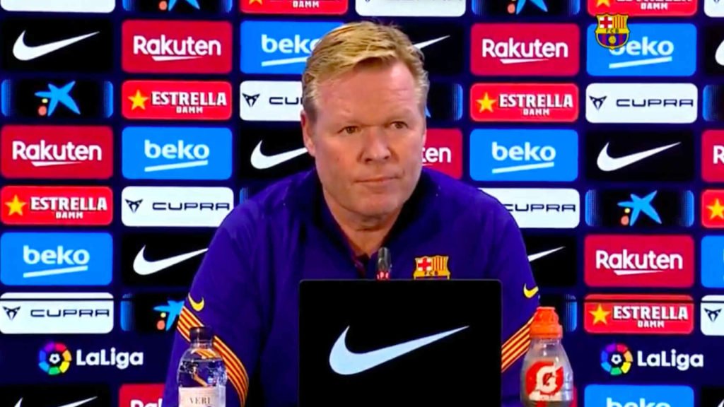 ronald koeman en la rueda de prensa con el barca efe - OnzedAfrik