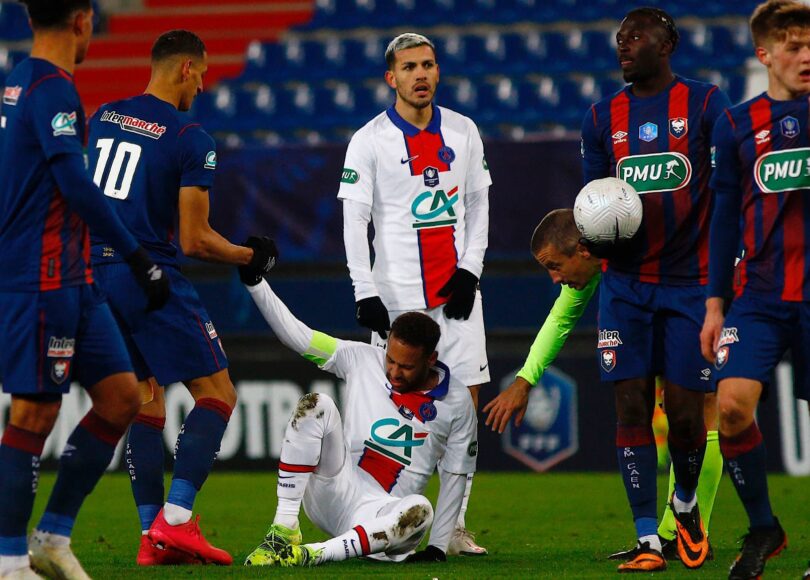 Neymar est sorti blesse face a Caen 966612 - Onze d'Afrik