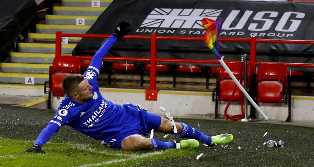 1200 L leicester le message de vardy aprs avoir bris le poteau de corner - OnzedAfrik