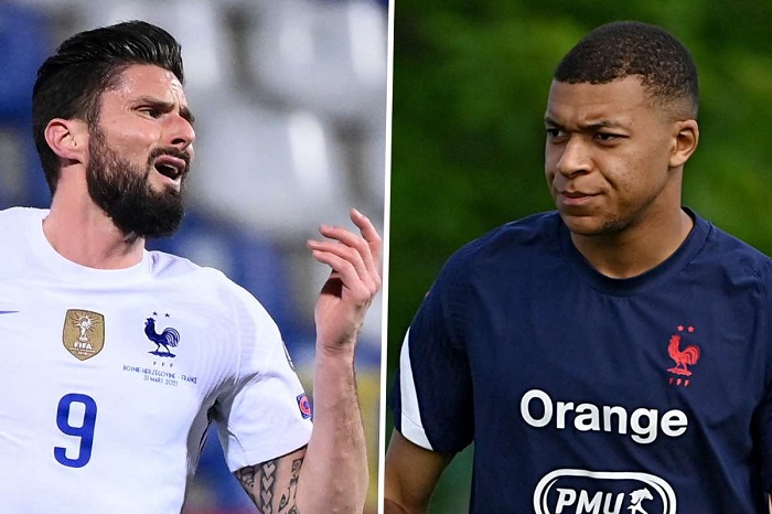 olivier giroud kylian mbappe france - OnzedAfrik