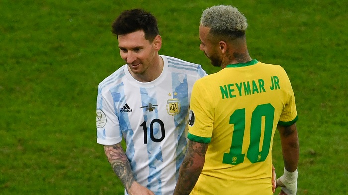messi e neymar na final da copa america argentina x brasil - OnzedAfrik