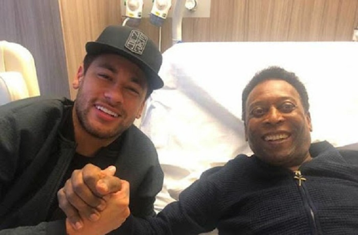Neymar avec le Roi Pele - Onze d'Afrik
