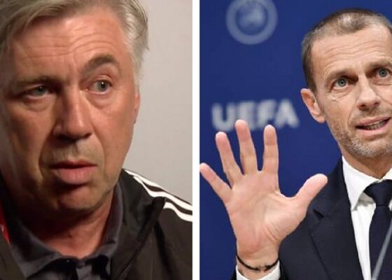 Real Madrid la response salee de Carlo Ancelotti au president UEFA - OnzedAfrik