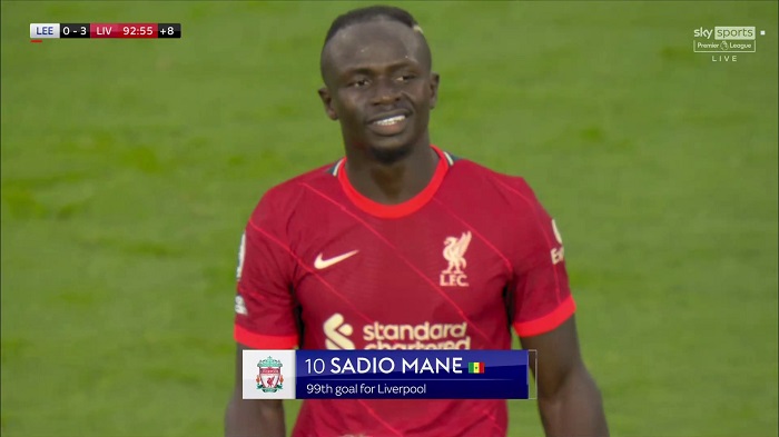 Sadio Mane Liverpool Leeds United - OnzedAfrik