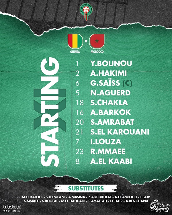 Guinée - Maroc : les compositions officielles sont connues ! 11 FBhN9qTWEAIoOEs - OnzedAfrik