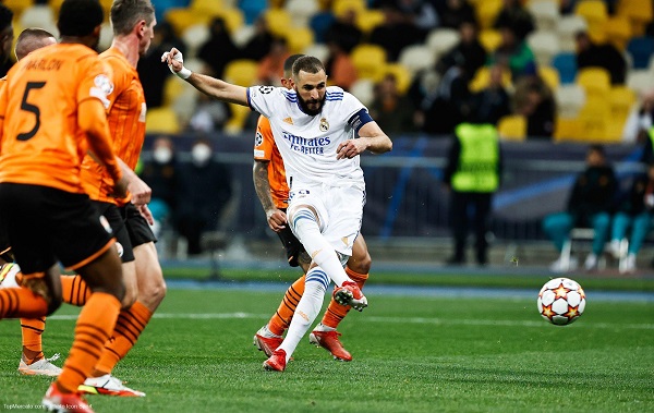 Karim Benzema match Shaktar Donetsk Real Madrid - OnzedAfrik
