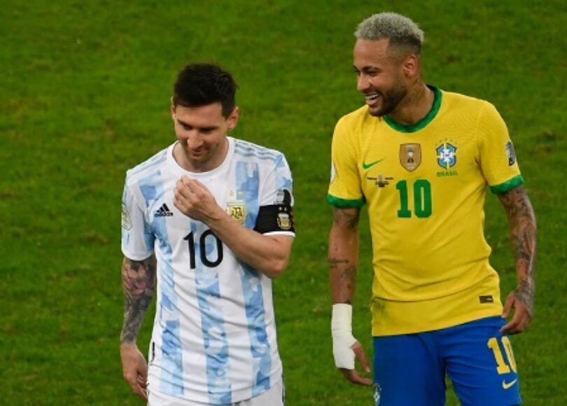 Lionel Messi et Neymar apres la finale de la Copa America Bresil Argentine 1066030 - OnzedAfrik
