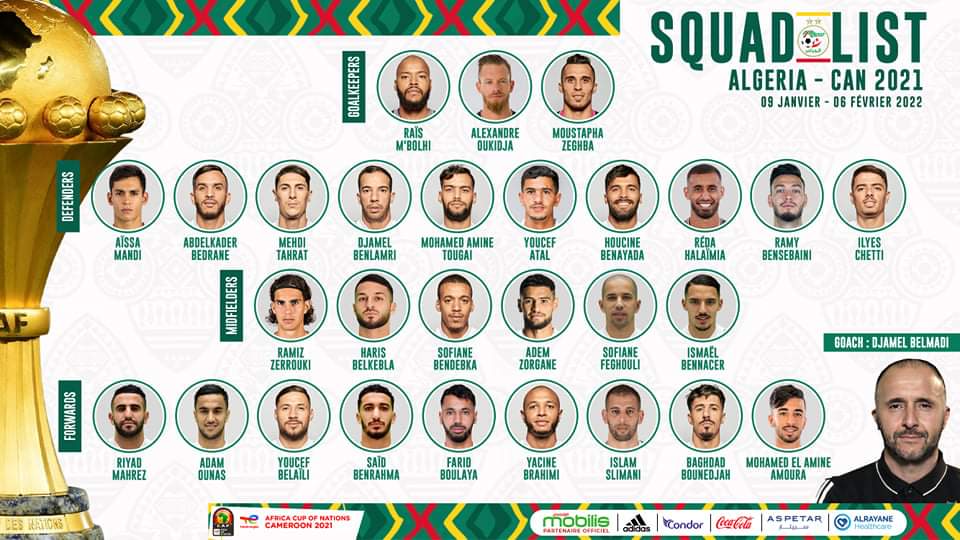 CAN 2022 : l'Algérie dévoile une liste de 28 Fennecs 11 FHYcRWCWQAELA E - OnzedAfrik