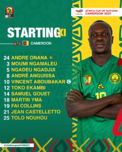 Cameroun - Egypte : les compositions officielles dévoilées 14 1148358B 56D0 460C B689 50B1A0C8227B - OnzedAfrik