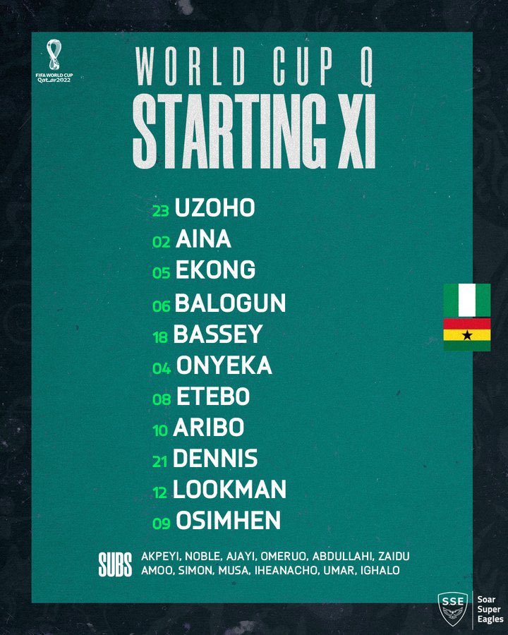 Nigéria v Ghana : Les onze de départ officiels ! 14 FPB1Sn3WQAM84vV - OnzedAfrik