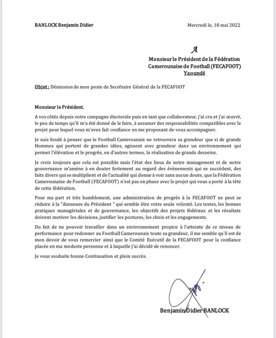Fécafoot : Le bras droit de Samuel Eto'o claque la porte et règle ses comptes 11 - OnzedAfrik