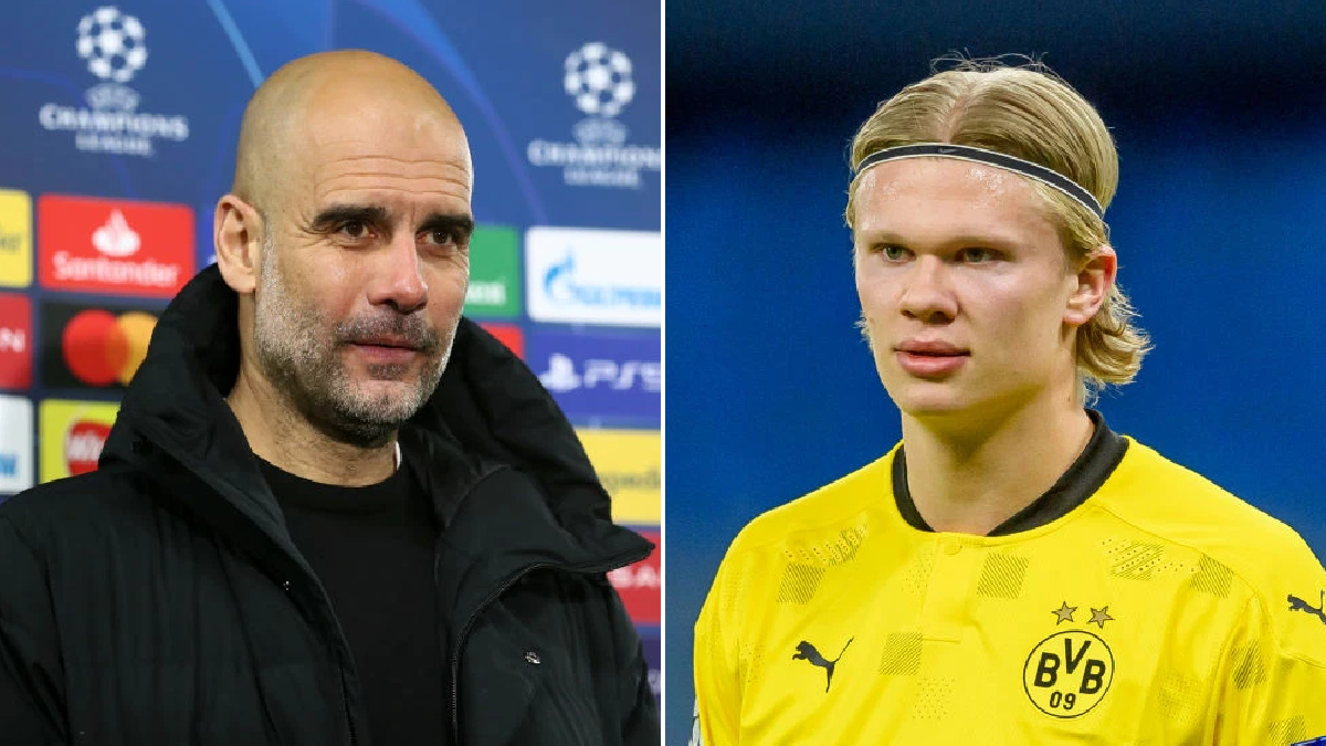 pep guardiola erling haaland man city - OnzedAfrik