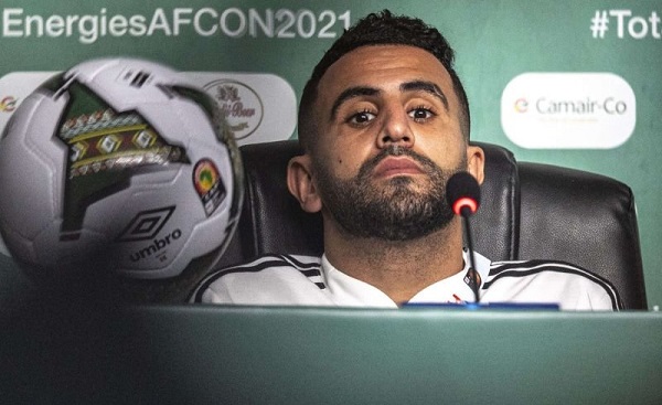 mahrez press conference douala can 2021 - OnzedAfrik
