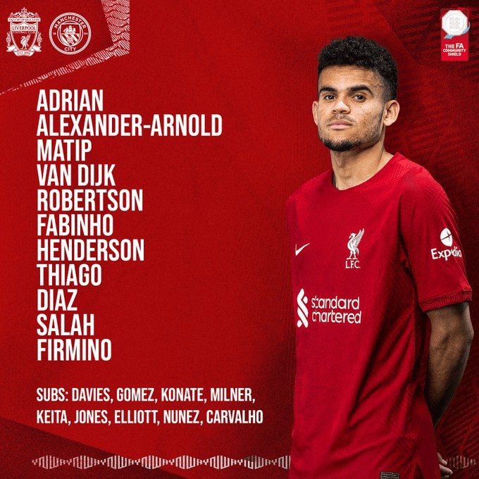 Finale Community Shield : Les compos officielles de Man City vs Liverpool dévoilées ! 15 FY7E8 oWAAEqlDR - OnzedAfrik