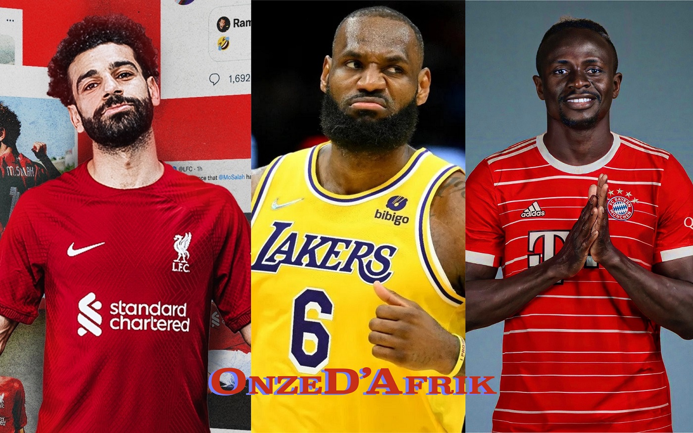 Salah Lebrom James Sadio Mane - OnzedAfrik