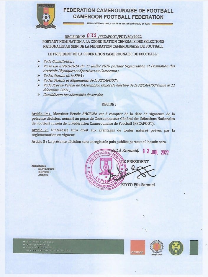 Cameroun - Fecafoot : Samuel Eto'o vire un ancien coéquipier ! 14 - OnzedAfrik