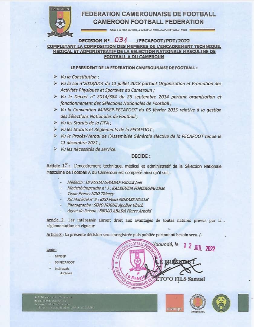 Cameroun - Fecafoot : Samuel Eto'o vire un ancien coéquipier ! 15 - OnzedAfrik
