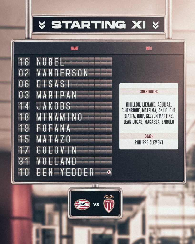 Ligue des Champions (Q) : Krépin Diatta débute le sur banc de Monaco face PSV 11 FZvFcbrX0AIc8z - OnzedAfrik