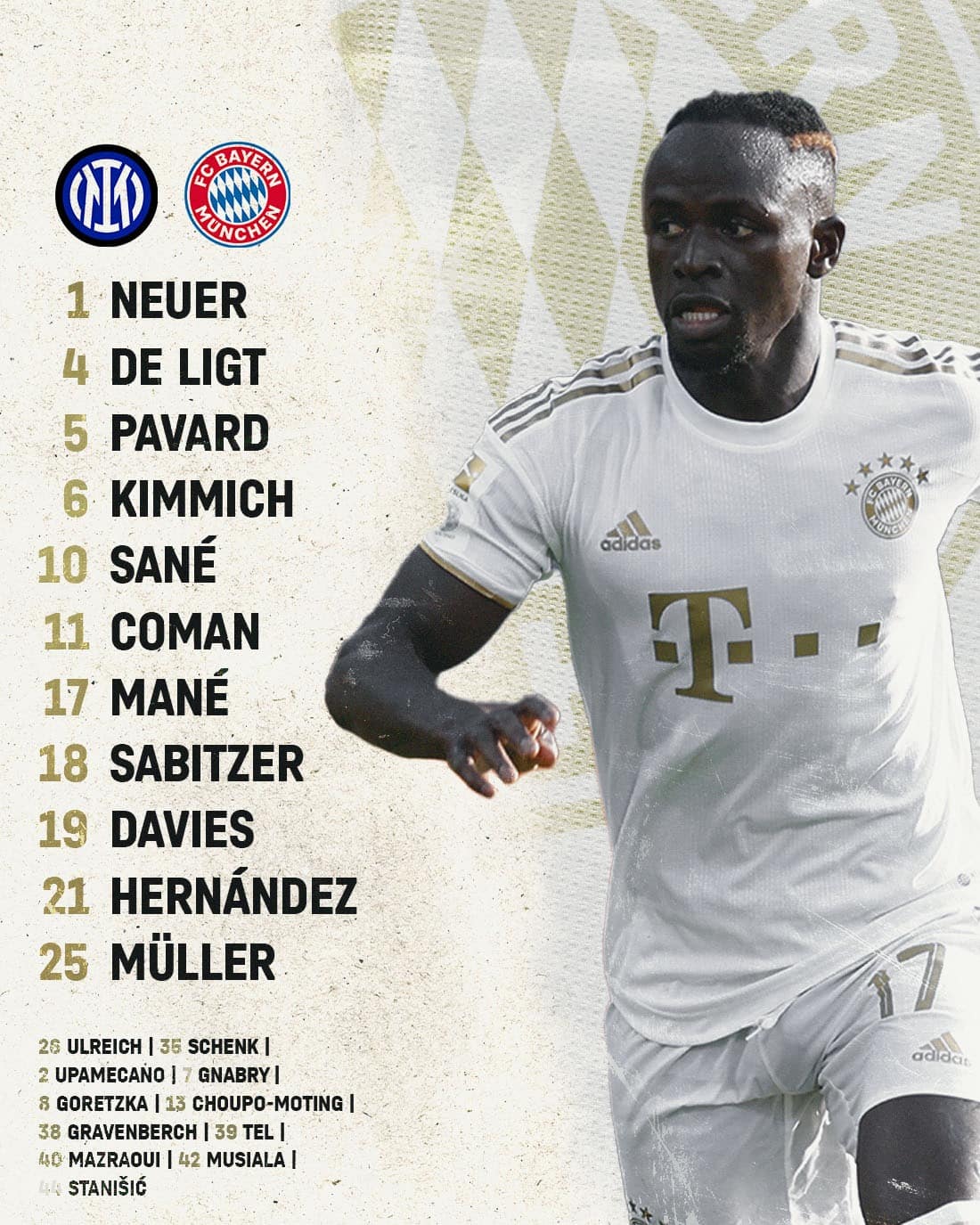 LdC : Sadio Mané titulaire avec le Bayern, Pape Gueye débute sur le banc de l'OM 14 FcEfQ43XgAAOneq - OnzedAfrik