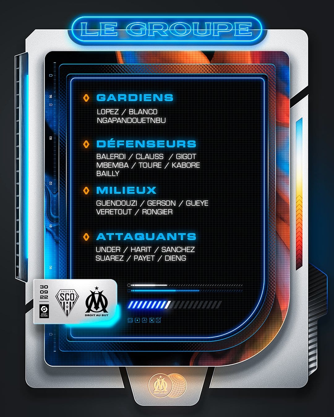 L'OM dévoile sa liste contre Angers, Igor Tudor a tranché pour Bamba Dieng ! 11 - OnzedAfrik