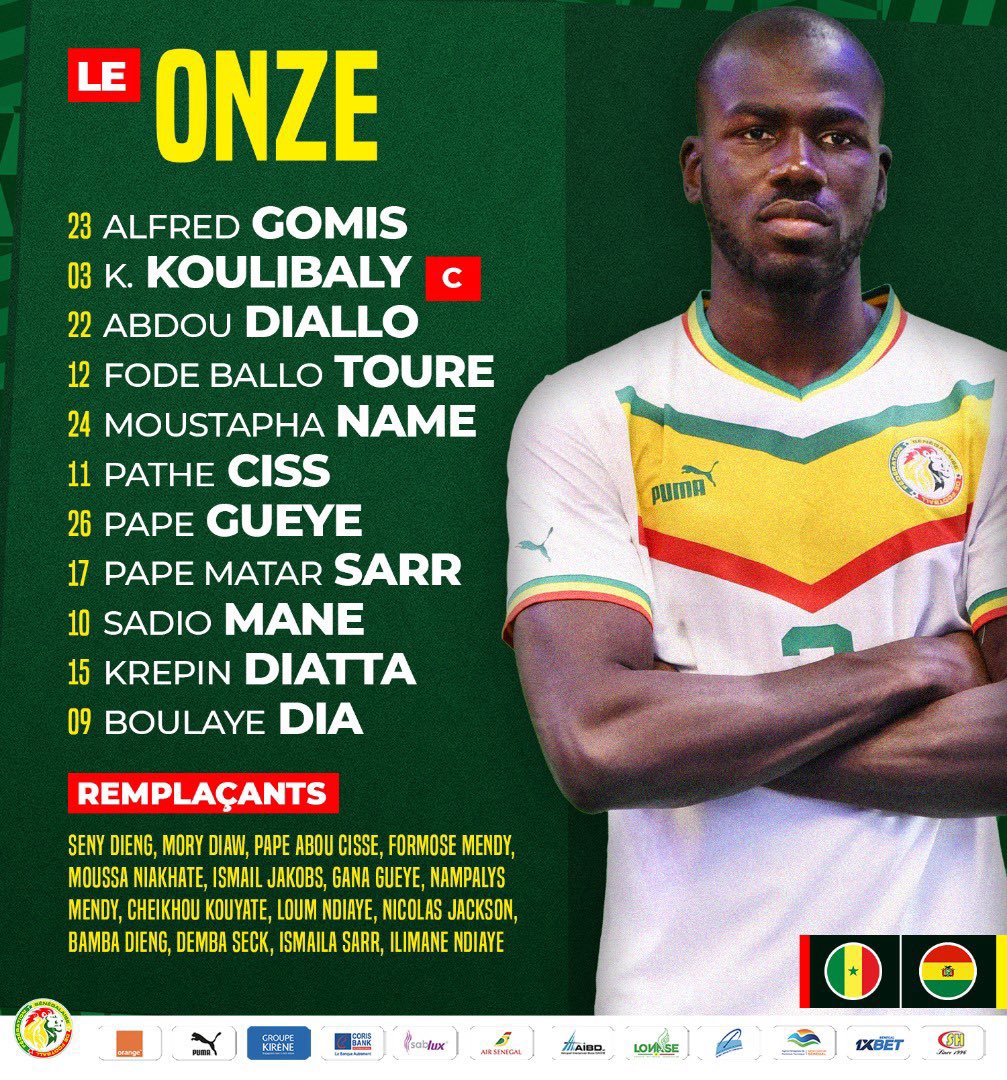 Bolivie - Sénégal : Les compositions officielles sont tombées ! 14 FdbuLUGWAAEGQS8 - OnzedAfrik
