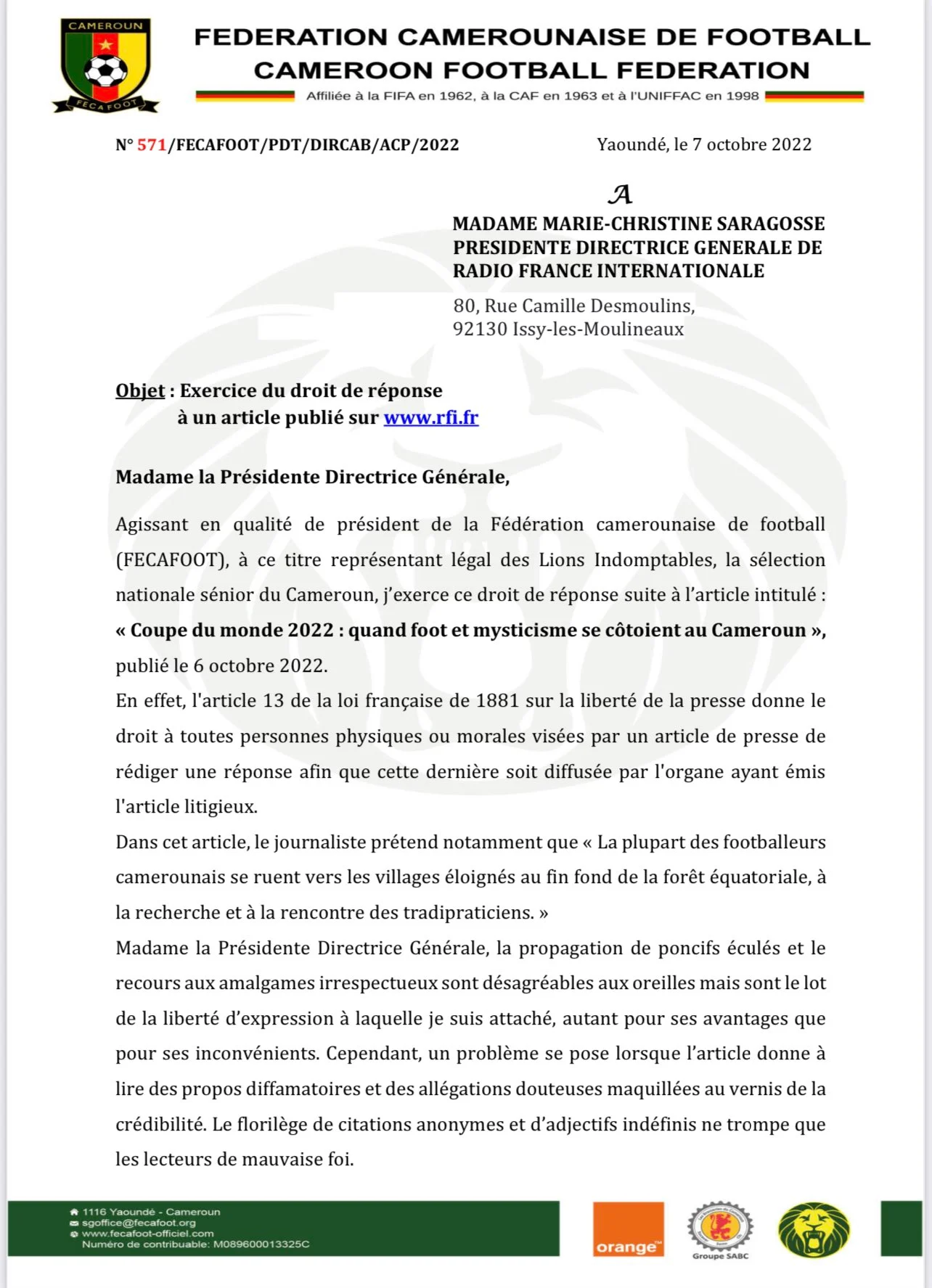 Samuel Eto'o cartonne RFI : « C'est une insulte à toutes les générations de foot du Cameroun » 11 - OnzedAfrik