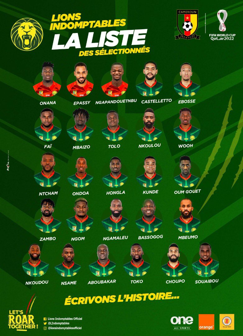 Des choix forts de Rigobert Song, la liste du Cameroun pour le Mondial est tombée (Officiel) 11 FhJmmJ WQAgYJfN - OnzedAfrik