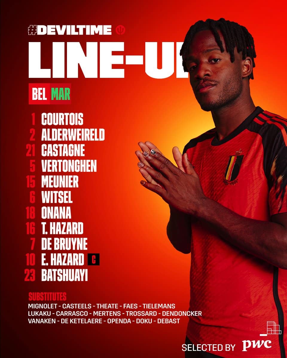 Belgique - Maroc : Les compos officielles connues, 3 changements du coté des Lions de l'Atlas 15 - OnzedAfrik