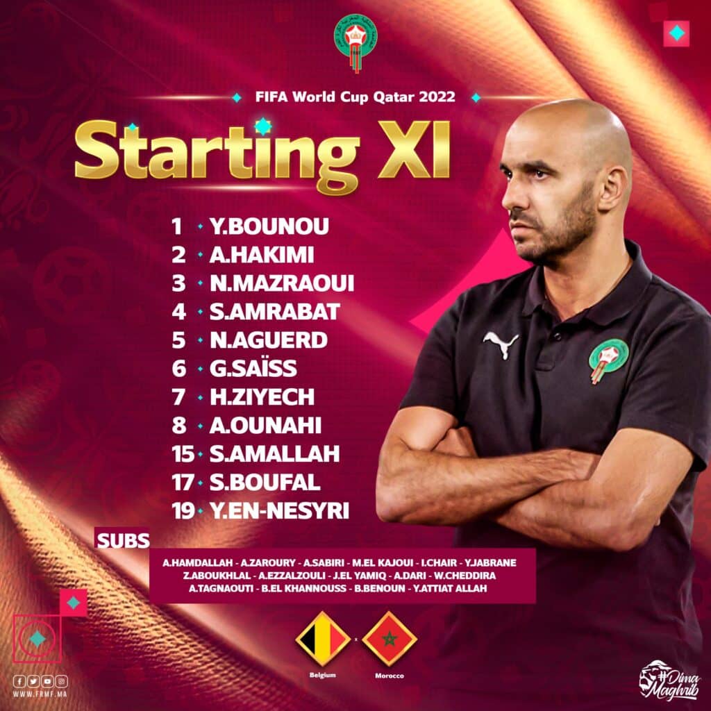 Belgique - Maroc : Les compos officielles connues, 3 changements du coté des Lions de l'Atlas 14 FikXj3HWYAEplM3 - OnzedAfrik