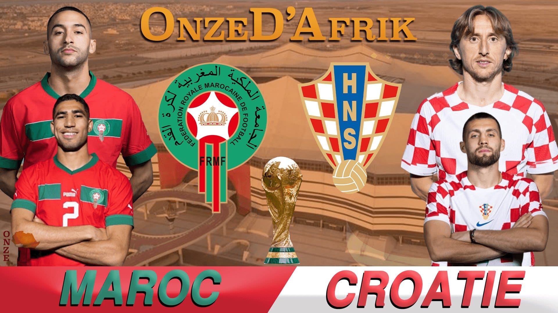 Maroc vs Croatie - OnzedAfrik