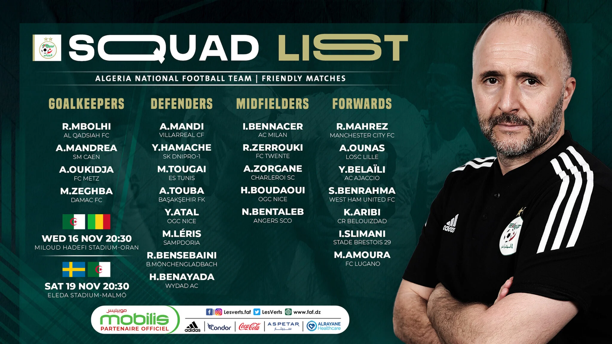 Algérie : la liste de Djamel Belmadi avec un nouveau binational 11 liste a site 2048x1152 1 - OnzedAfrik