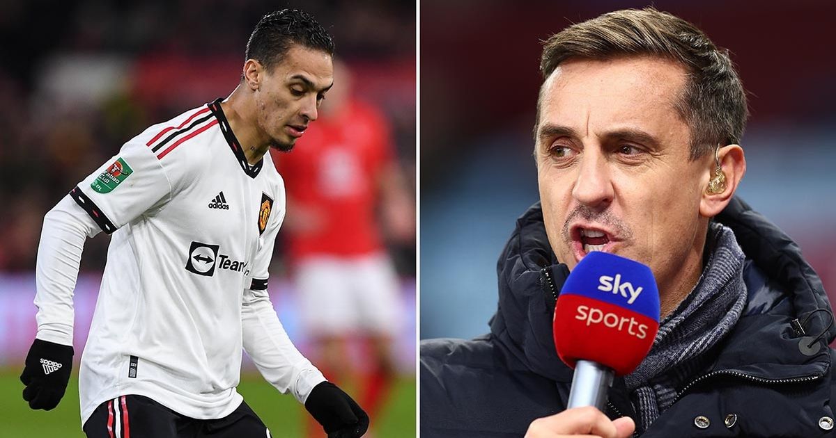 0 MAIN CUE upload split main Gary Neville urges Man Utds Antony to copy Man City star after Rio Ferdina - OnzedAfrik