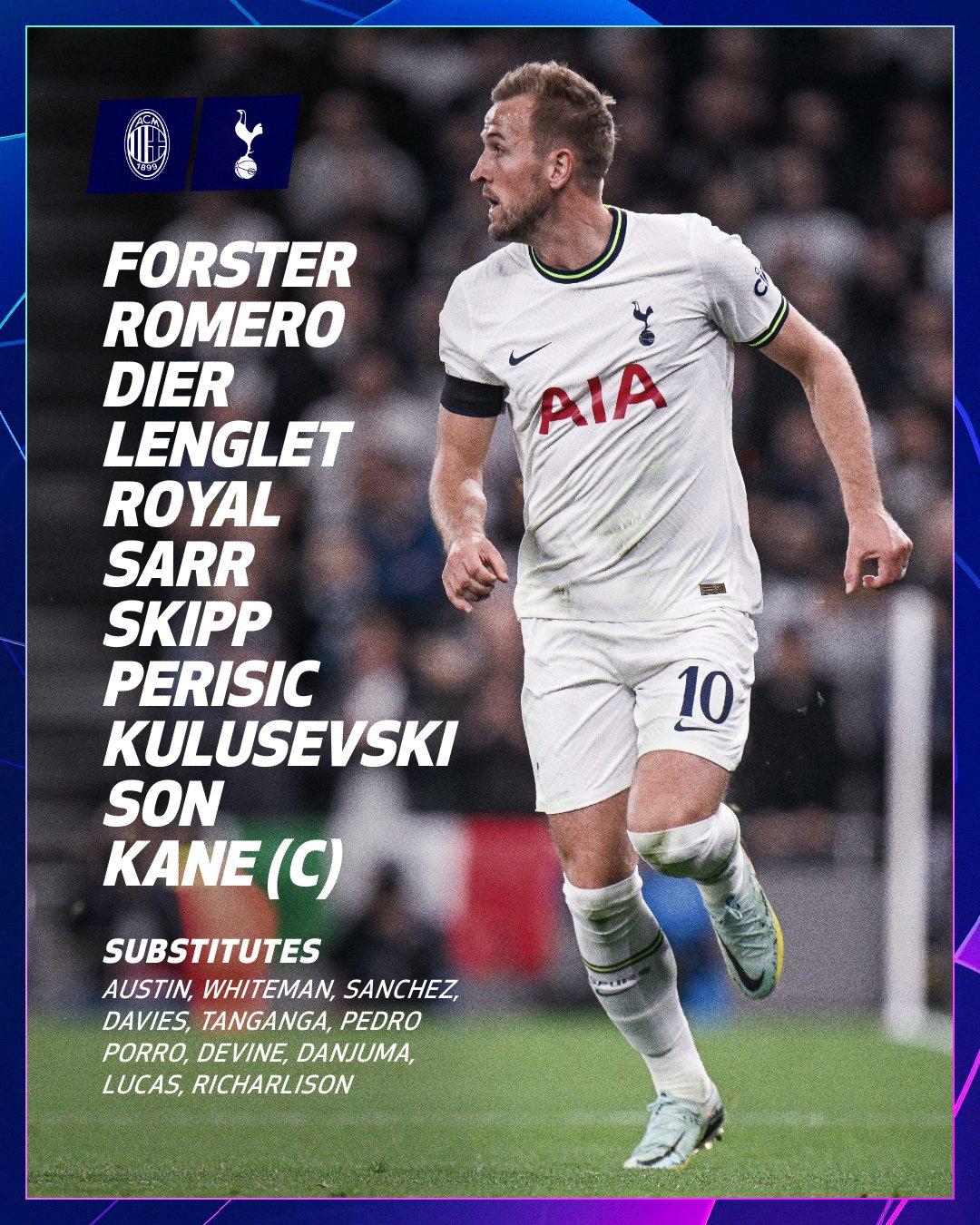 AC Milan - Tottenham : Pape Matar Sarr officiellement titulaire pour sa première en Ligue des Champions 11 Fo8rR gXEBMHH8Q - OnzedAfrik