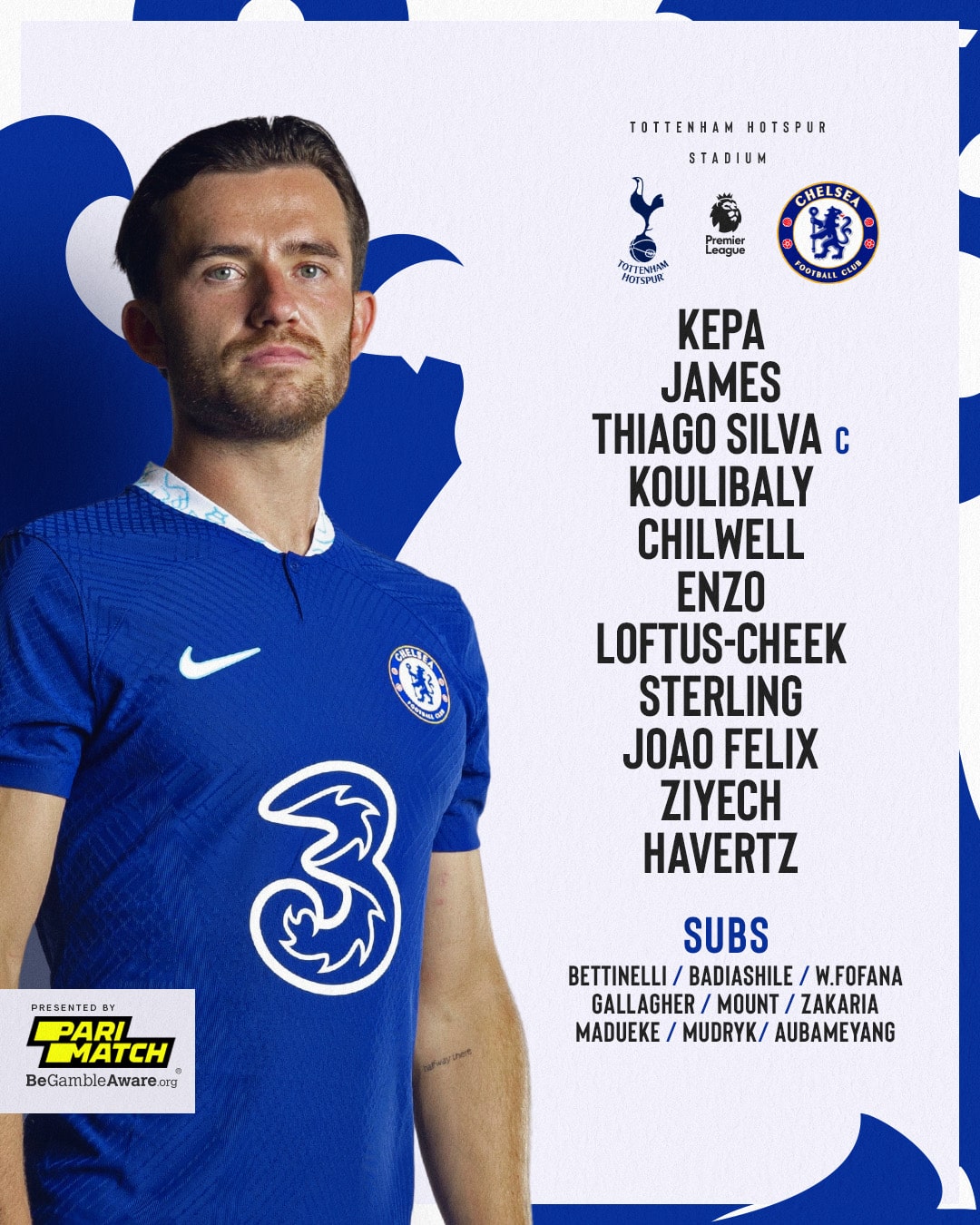 Tottenham - Chelsea : Les compositions officielles 15 - OnzedAfrik
