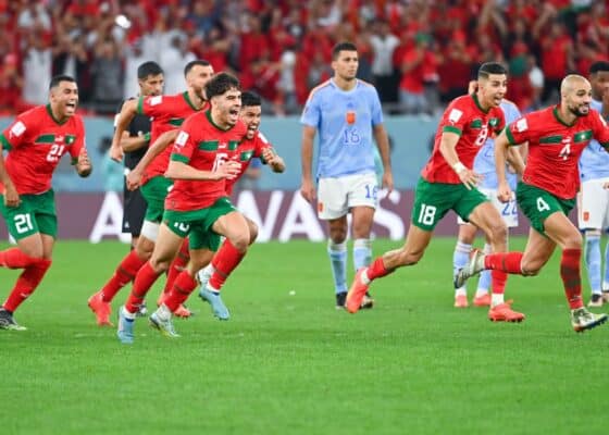 La joie des Marocains apres leur qualification aux depens de l Espagne en 8es de finale de la Coupe du monde 1556618 - OnzedAfrik