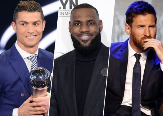 Photos Cristiano Ronaldo Lebron James Lionel Messi le top 10 des sportifs les plus populaires selon ESPN - OnzedAfrik