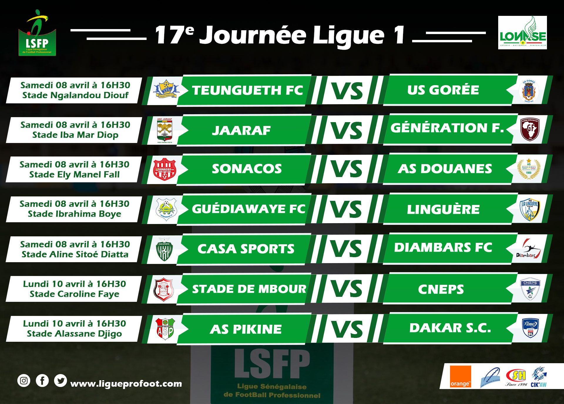 Ligue 17 - OnzedAfrik