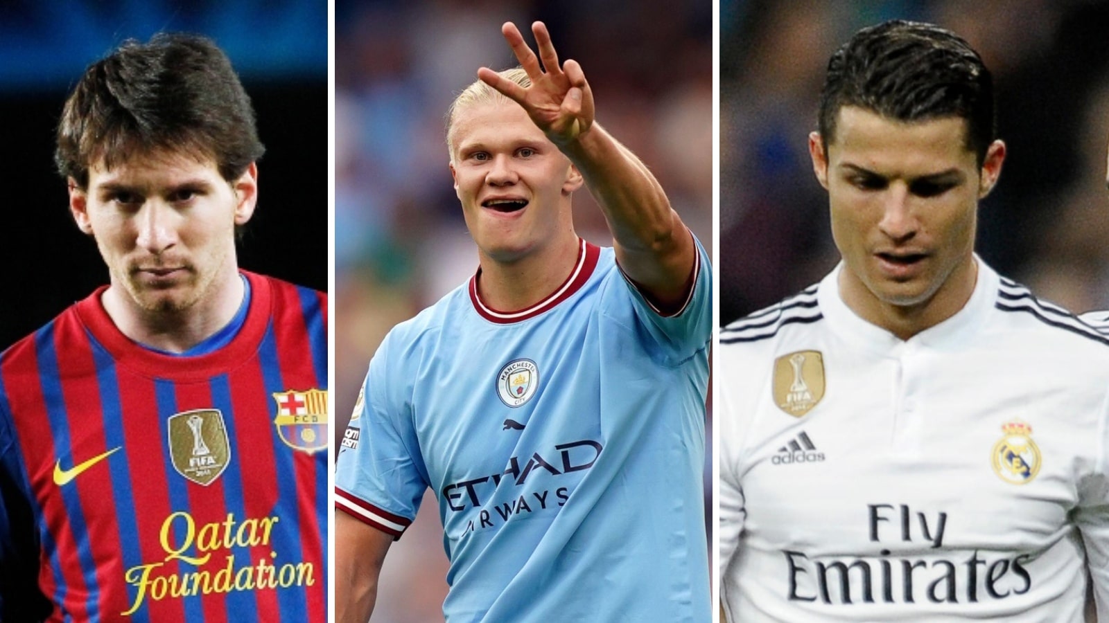 Lionel Messi Erling Haaland Cristiano Ronaldo - OnzedAfrik