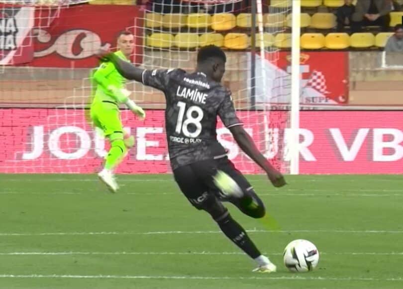 Lamine Camara contre Monaco le 22 octobre 2023 en Ligue 1 1732106 1 - OnzedAfrik