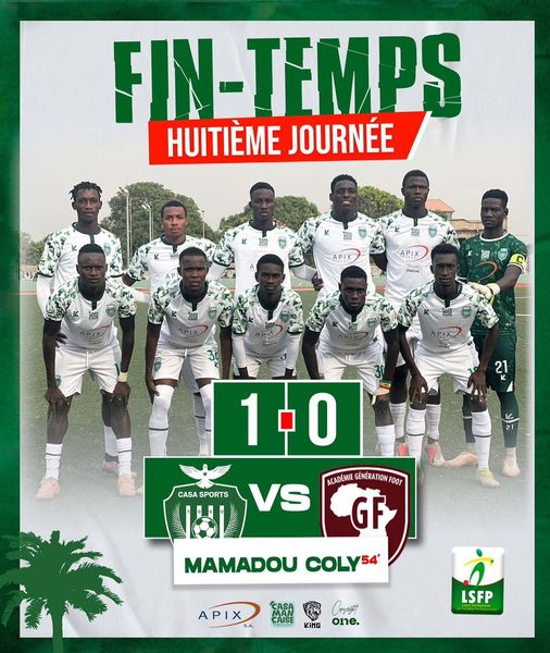 Ligue 1 : Le Casa Sports enregistre sa première victoire, les résultats et classement à l'issue de la 8e journée 11 Casa Sport