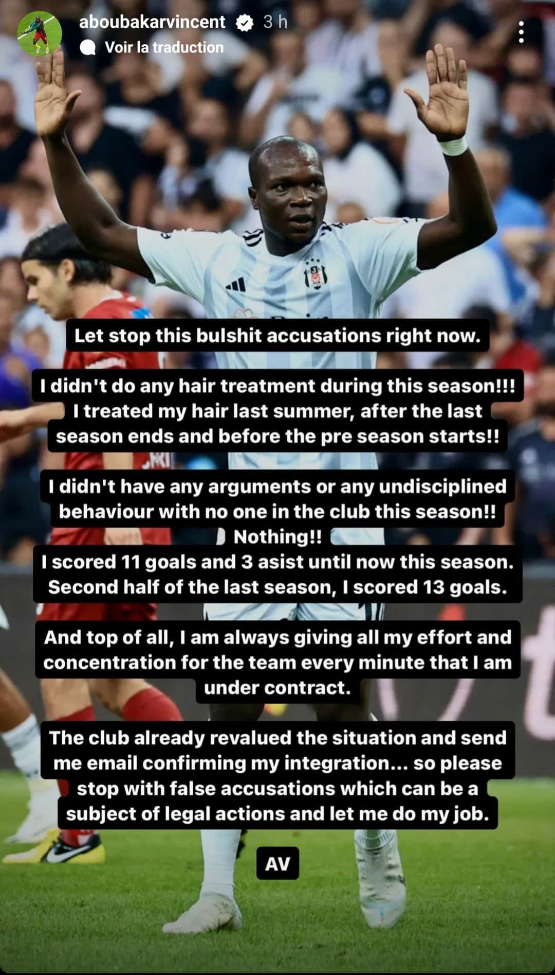 Beşiktaş : la déclaration fracassante Vincent Aboubakar sur son exclusion de l'équipe ! 11 Vincent Aboubakar