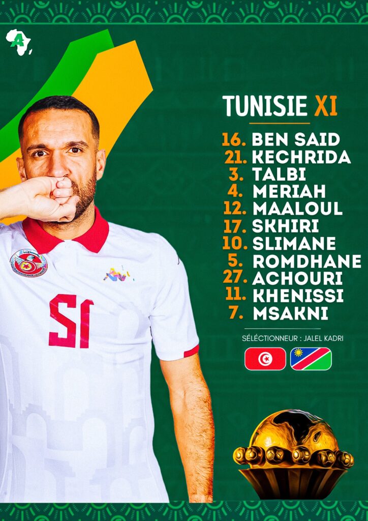 CAN 2023 : Tunisie - Namibie, les compositions officielles sont tombées ! 14 Tunisie
