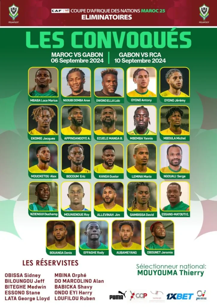CAN 2025 (Q) : la liste du Gabon contre le Maroc et la Centrafrique 11 IMG 9100 - OnzedAfrik
