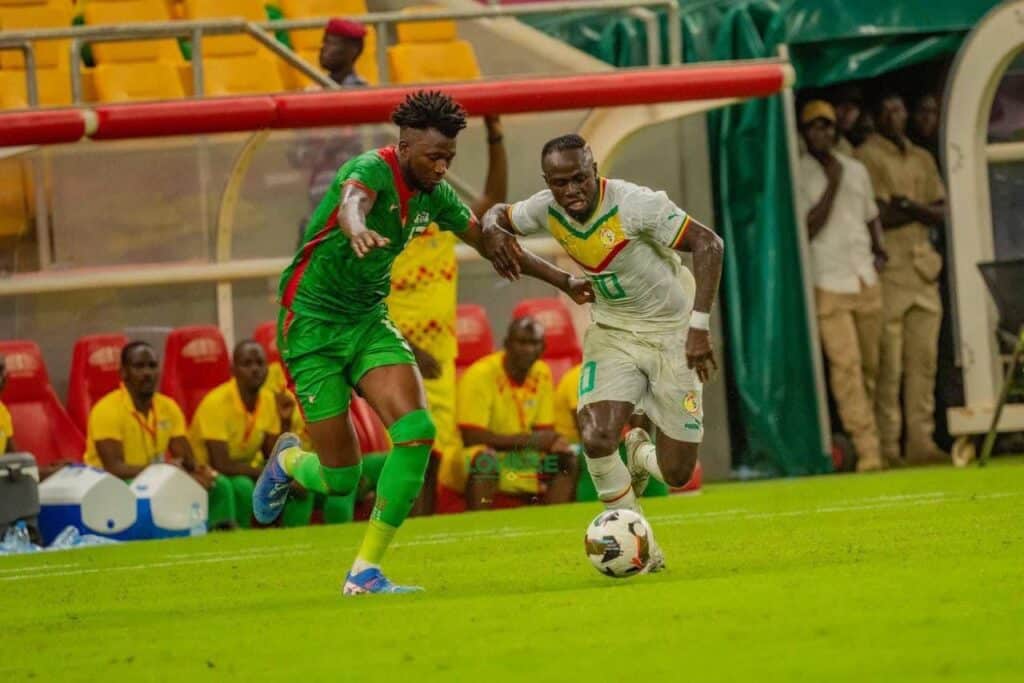 CAN 2025 (Q) : le Sénégal et le Ghana en quête de rédemption 17 Sadio Mané en action lors du match aller contre le Burkina Faso en éliminatoires de la CAN 2025